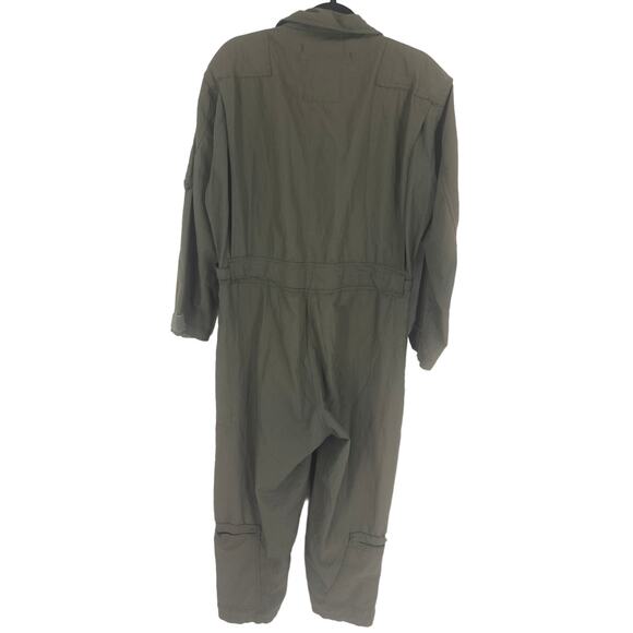 GENUINE US AIR FORCE GREEN NOMEX FIRE RESISTANT FLIGHT SUIT CWU-27/P Top Gun 42R - Picture 3 of 4